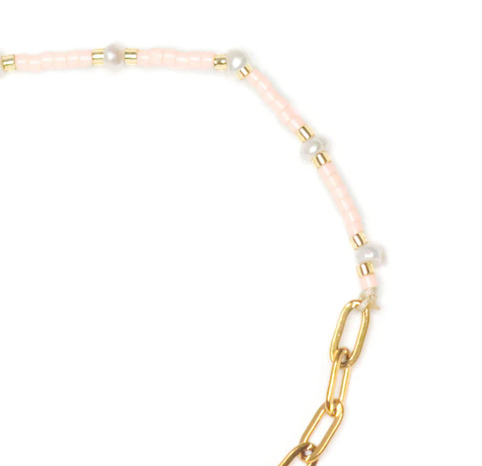 Salty Cali Mermaid Necklace Light Pink
