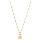 Sahira Mini Lock Necklace Gold