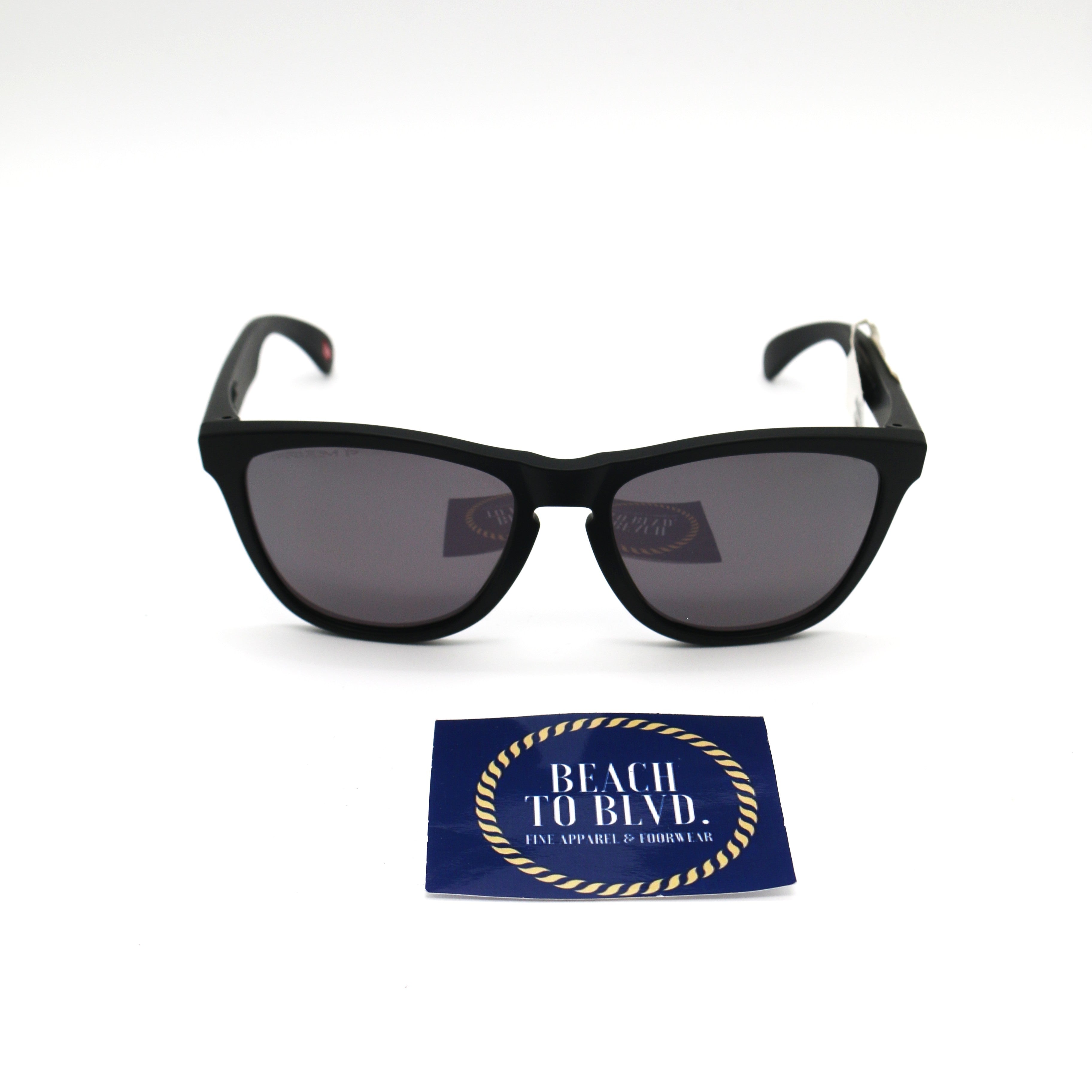 Oakley Frogskins Sunglasses - Matte Black Frame - Prism Black Polarized Lenses - BeachToBlvd
