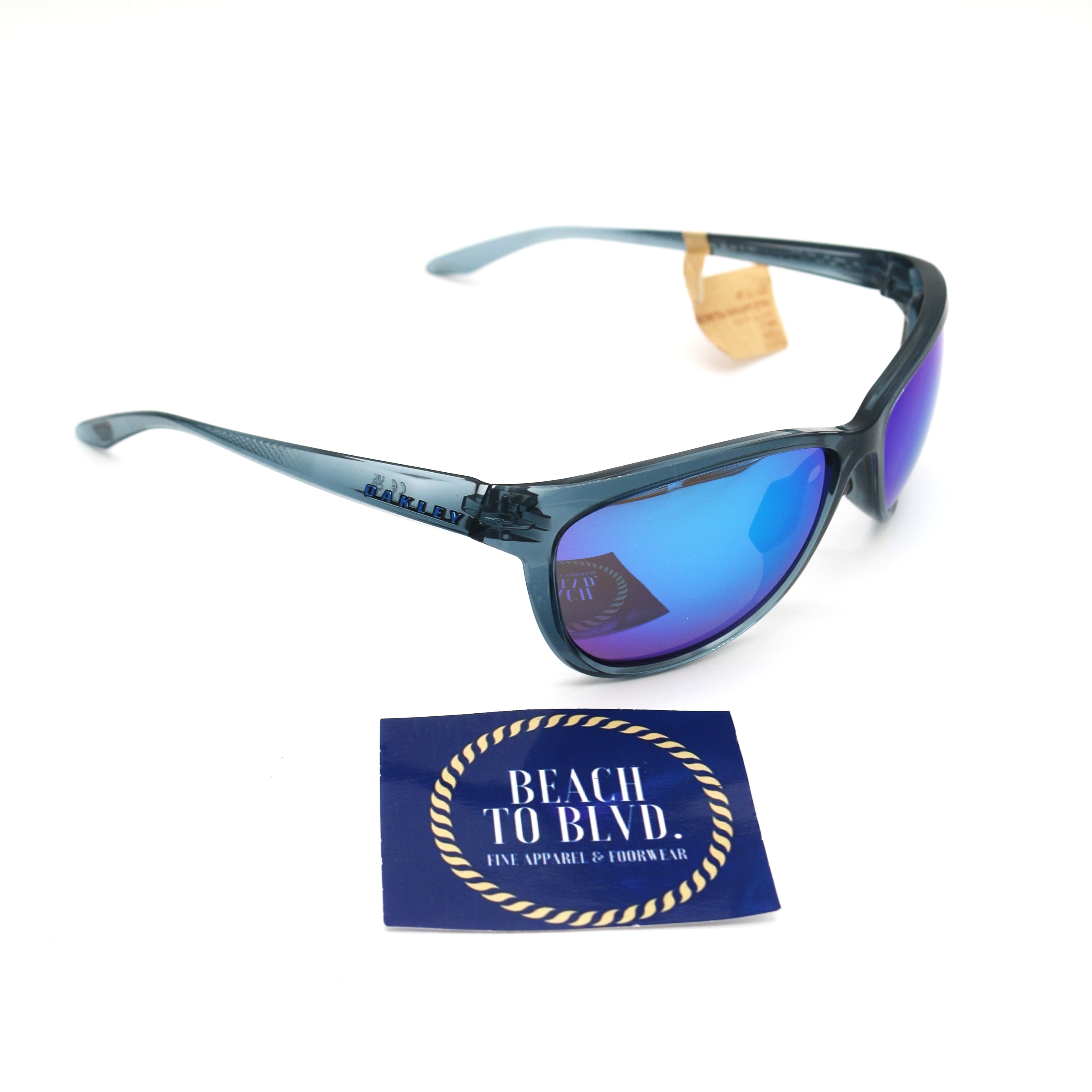 Oakley Pasque Sunglasses - Crystal Black Frame - Prizm Sapphire Polarized Lenses - BeachToBlvd