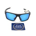 Oakley Drop Point 0009367- Matte Dark Grey / Prizm Sapphire Polarized Lens