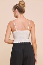 Allie Rose Off White Lace Bralette