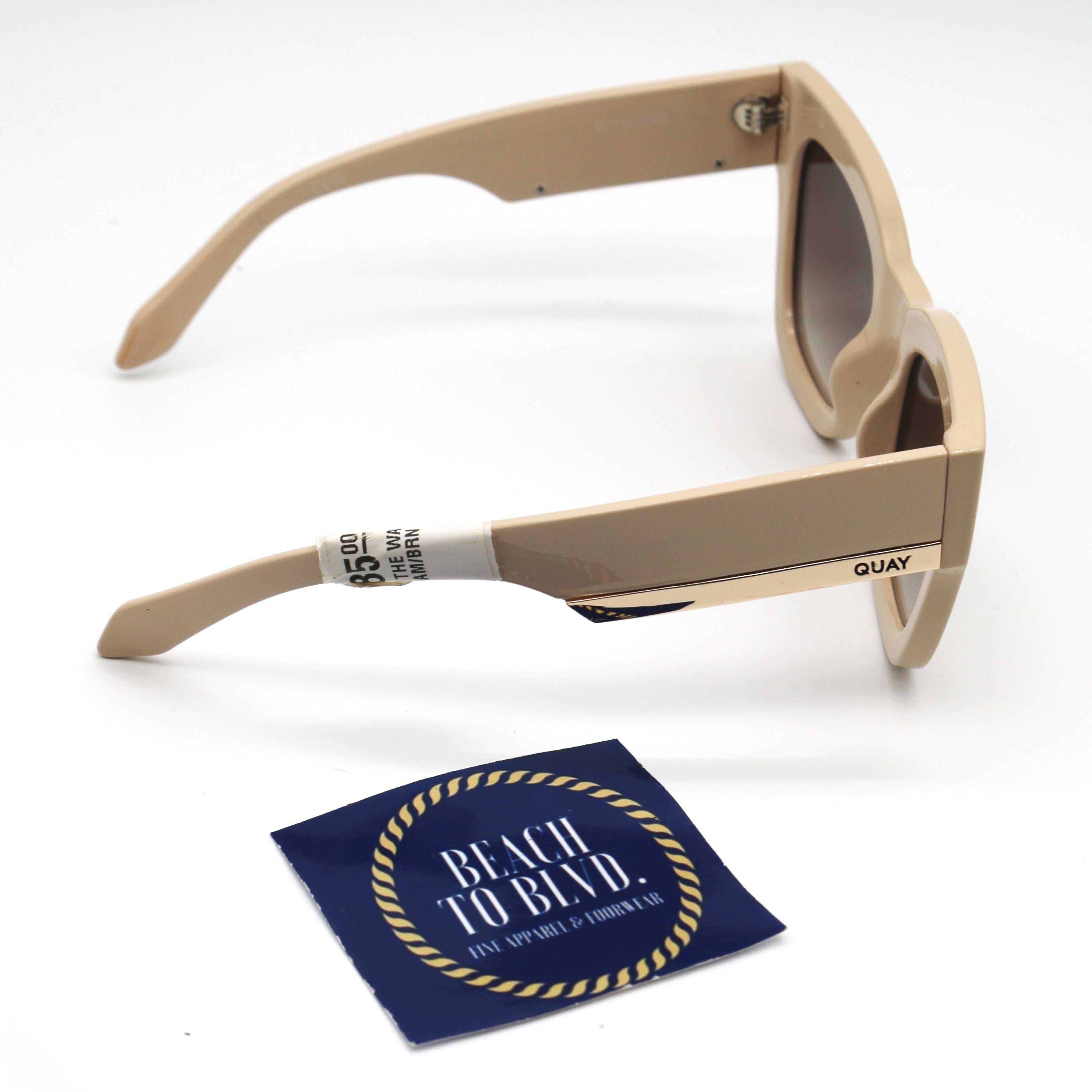 QUAY By The Way Sunglasses - Champagne/Brown