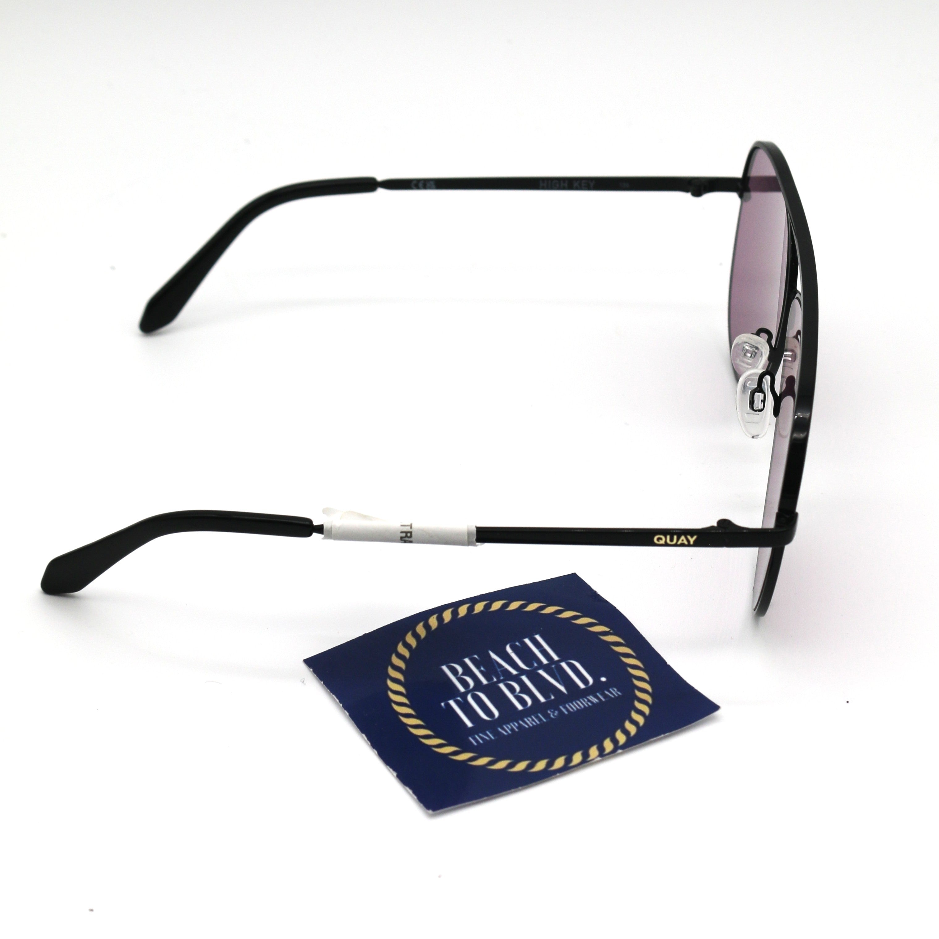 Quay HIGH KEY Extra Large- Black Frame / Black Purple Lens