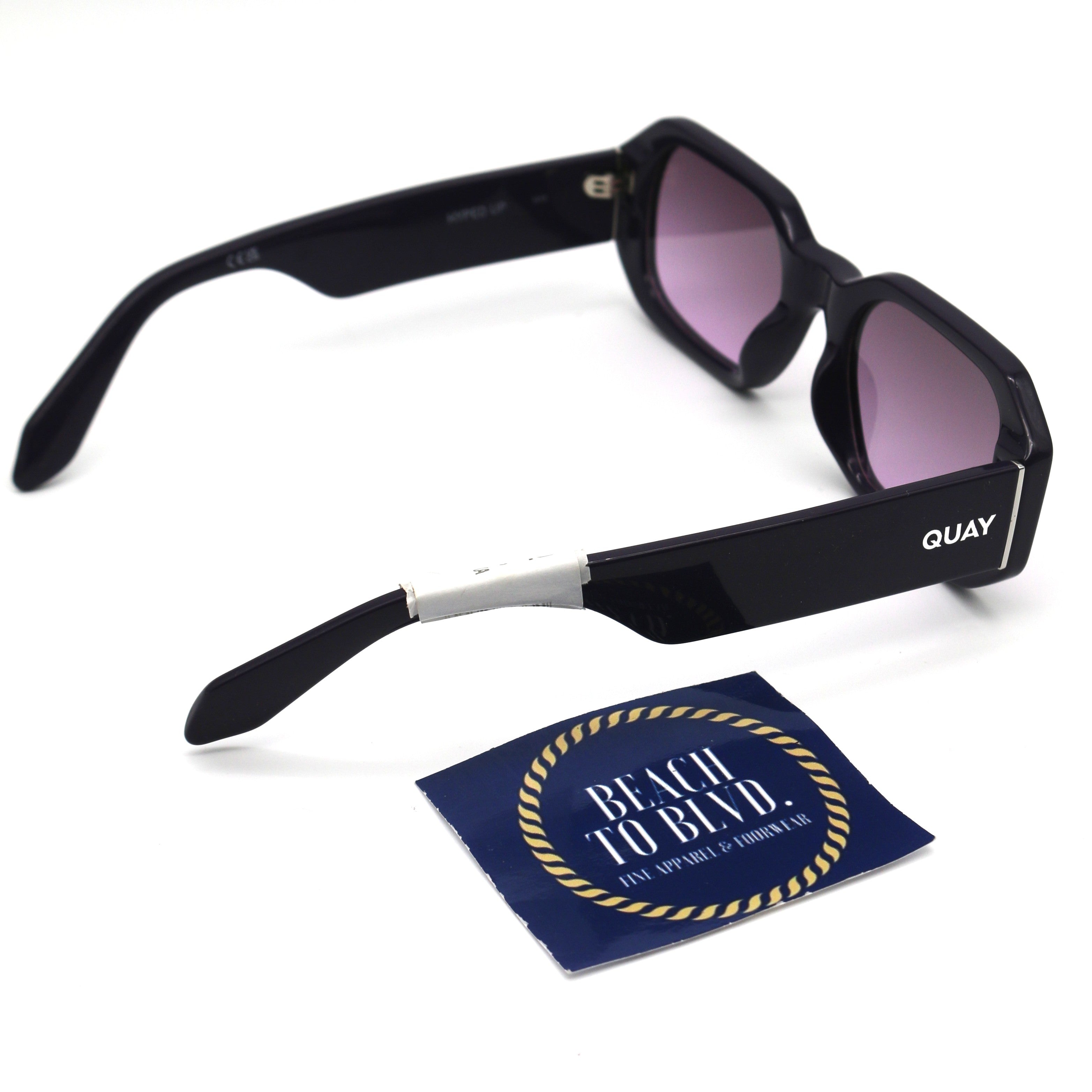 QUAY Hyped Up Sunglasses - Amethyst/Dark Amethyst