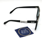 Quay Level Up Sunglasses- Black/Silver Turquoise Flash