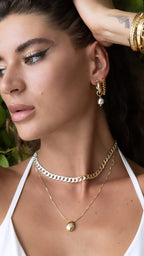 Sahira Raindrop Necklace Gold