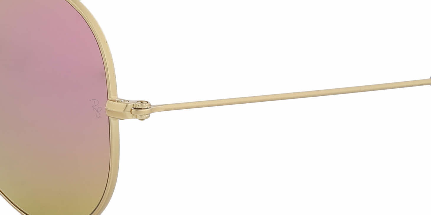 Ray-Ban RB3025 Metal Aviator- Matte Gold / Brown Mirror Fucsia Polarized Lens (112/1Q)