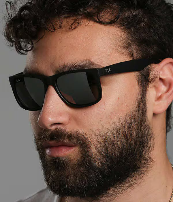 Ray-Ban RB4165 Justin-Rubber Black / Grey Mirror Silver Lens (622/6G)