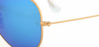 Ray-Ban RB3025 Large Metal Aviator-Matte Gold / Crystal Green Mirror Multi Blue Lens (112/17)