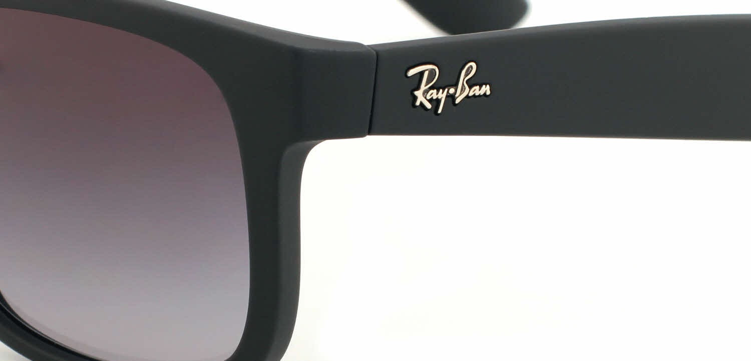Ray-Ban RB4165 Justin- Rubber Black / Grey Gradient Lens (601/8G)