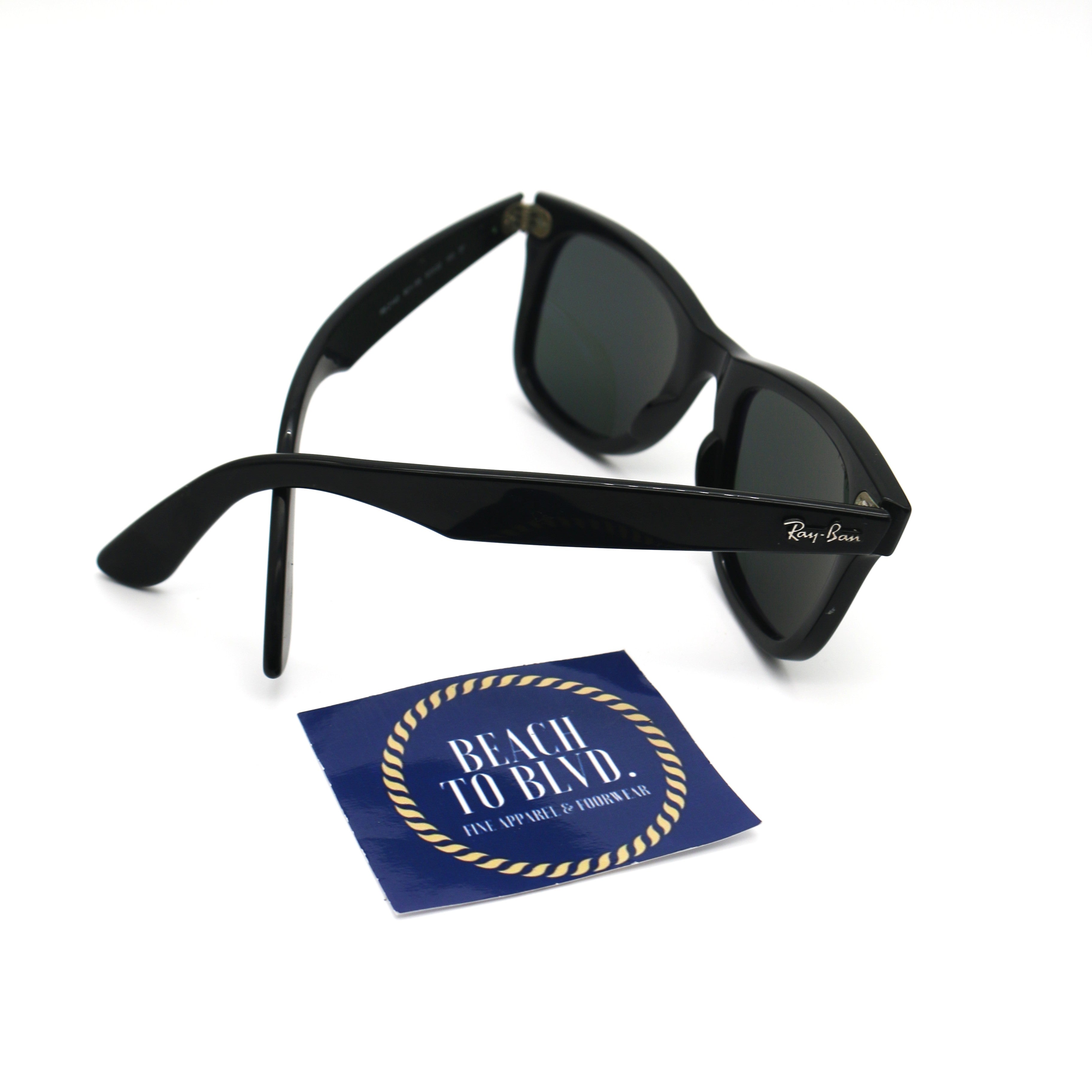 Ray-Bans RB2140 ORIGINAL WAYFARER CLASSIC- Polished Black / Green Polarized