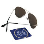 Ray-Ban RB3025 Aviator Mirror Polarized Sunglasses - Silver Frame \ Dark Grey Mirror Lenses - BeachToBlvd