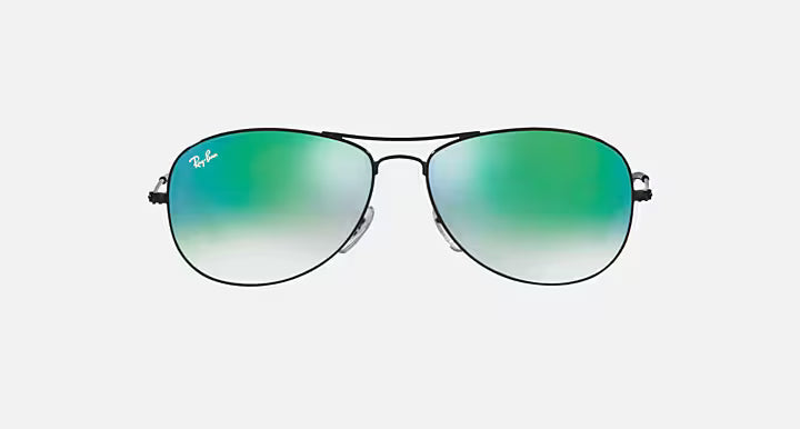 Ray-Ban RB3362 Cockpit Sunglasses - Polished Black Frame / Green Flash Gradient Lens