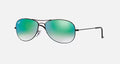 Ray-Ban RB3362 Cockpit Sunglasses - Polished Black Frame / Green Flash Gradient Lens