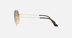 Ray-Ban RB3540 Sunglasses - Polished  Arista Gold Frame - Light Brown Gradient Lens