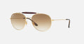 Ray-Ban RB3540 Sunglasses - Polished  Arista Gold Frame - Light Brown Gradient Lens