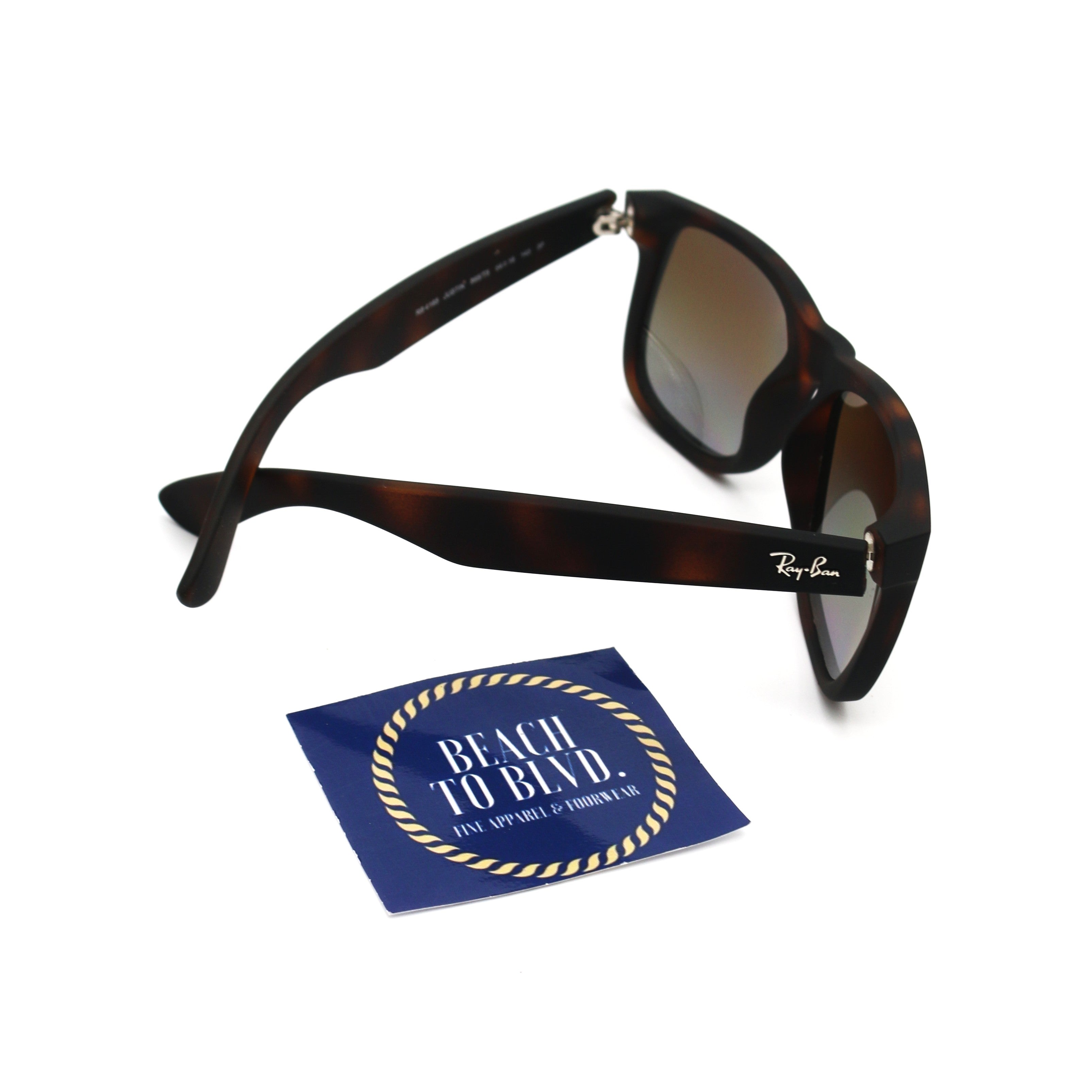 Ray-Ban RB4165 Justin- Matte Havana Rubber / Polarized Brown Gradient Lens (865/T5)