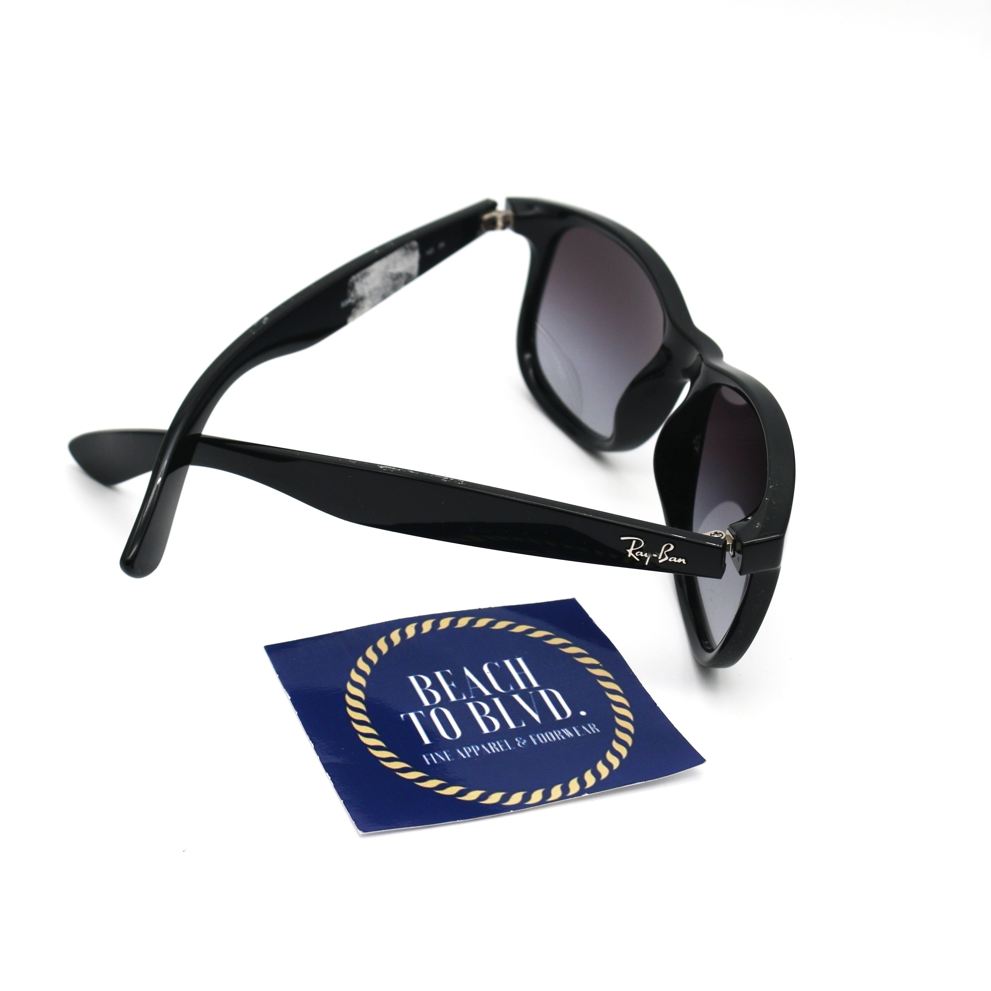 Ray-Ban 0RB4202 Andy Sunglasses - Polished Black Frame \ Gray Gradient Lens - BeachToBlvd