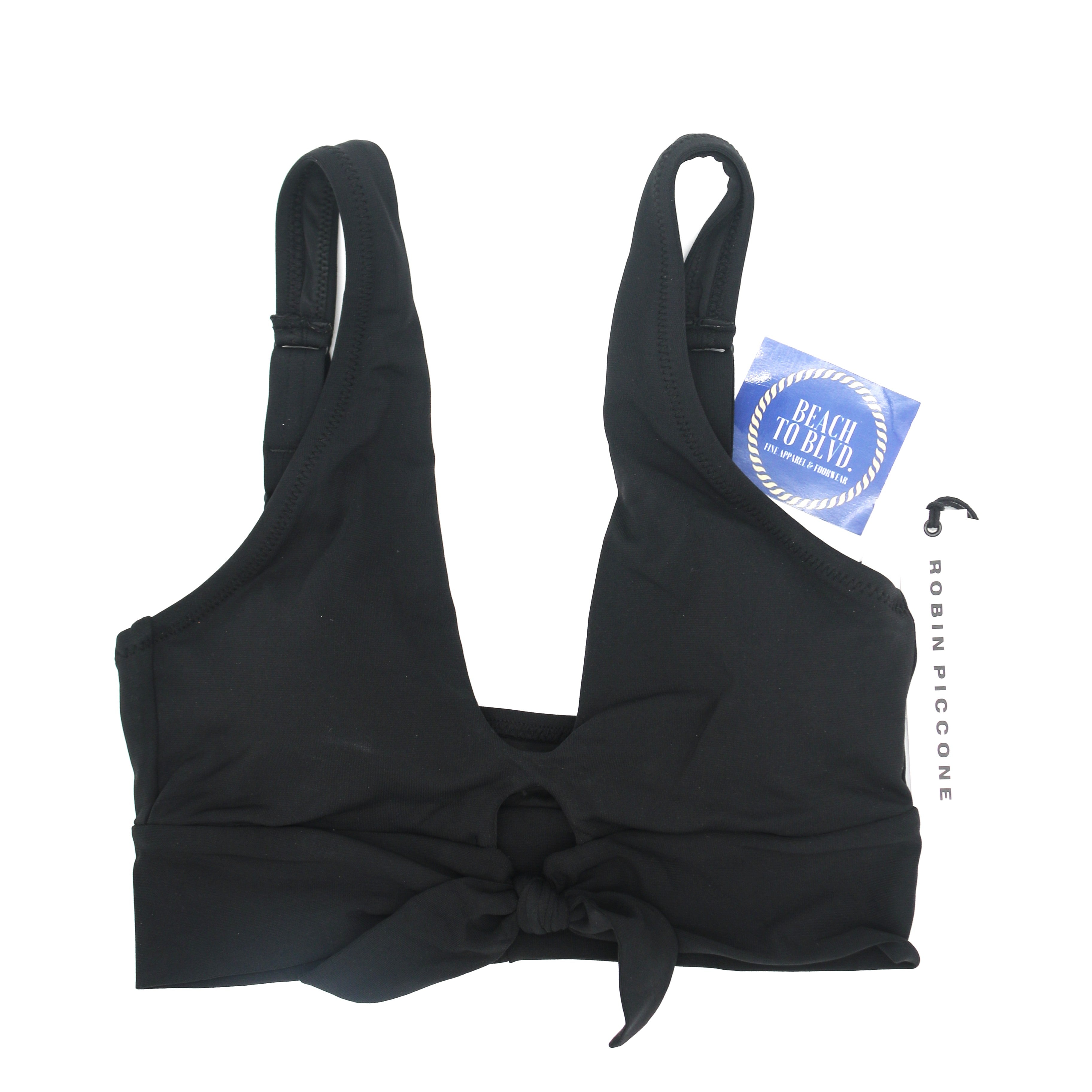 Robin Piccone-Ava Twist Front Bikini Top- Black or Fiery Red
