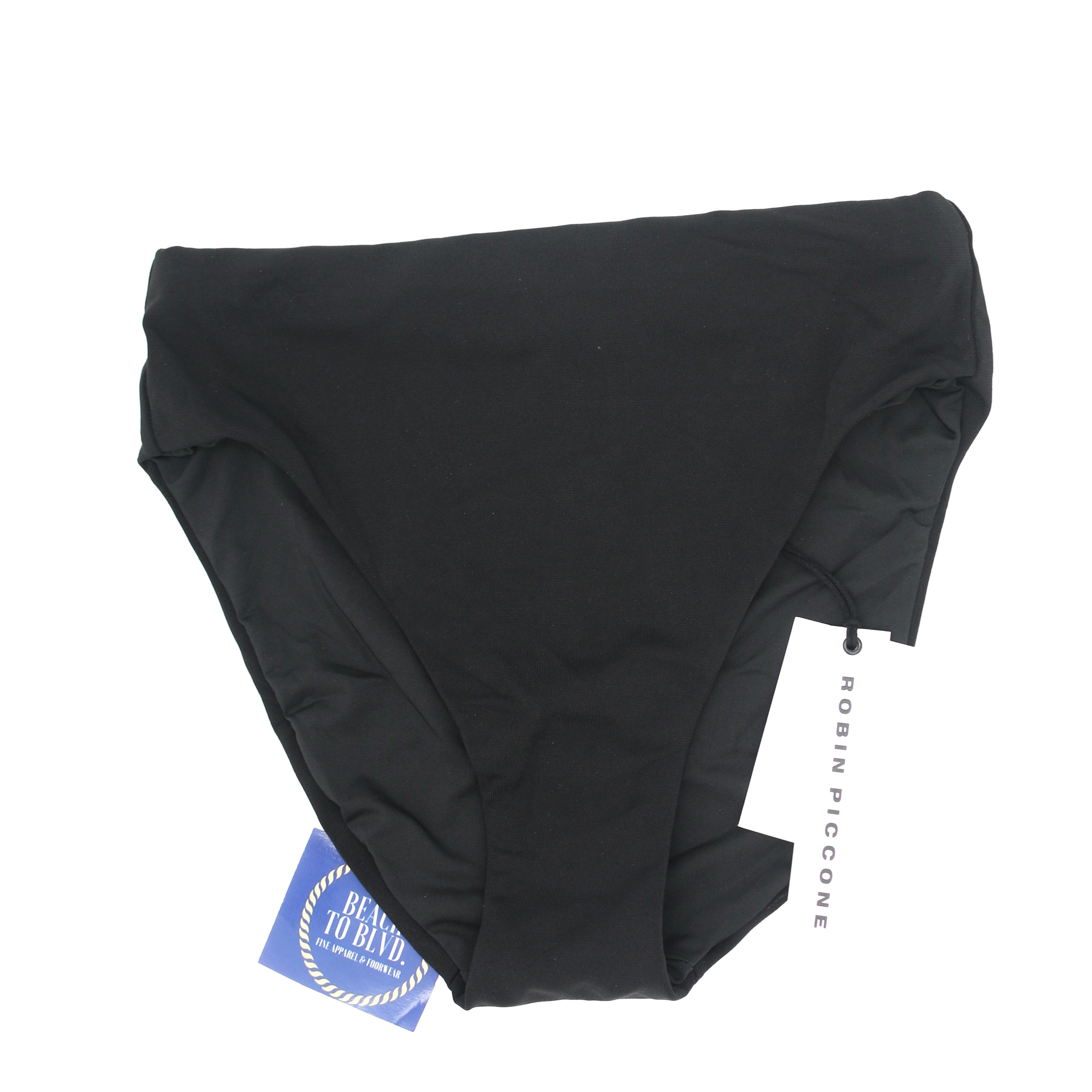 Robin Piccone- AVA HIGH WAIST BIKINI BOTTOM- Black