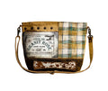 Myra Plaid Granit Rose Crossbody Bag - BeachToBlvd