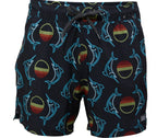 SAXX Oh Buoy 2n1 Volley 5inch Short Men's Black Neon Swordfish Drawstring Swimwear