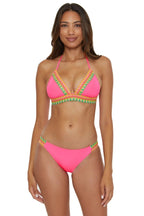 Becca by Rebecca Virtue Avery Crochet Banded Bikini Bottom