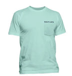 SALT LIFE WHITE "MAHI BOUND" S/S POCKET T-SHIRT MEN'S NWT - BeachToBlvd