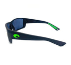 Costa Cat Cay 06S9024- Matte Black with Green Logo/ Gray Silver Mirror