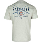 Salt Life TriBlend S/S Tee Chalk Angler Tactics Live Salty SALTLIFE NWT - BeachToBlvd
