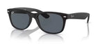 Ray-Ban New Wayfarer Classic Sunglasses - Matte Black Frame - Blue Lenses