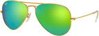 Ray-Ban RB3025 - Gold Metal Aviator, Green Mirror Blue Lens