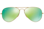 Ray-Ban RB3025 - Gold Metal Aviator, Green Mirror Blue Lens