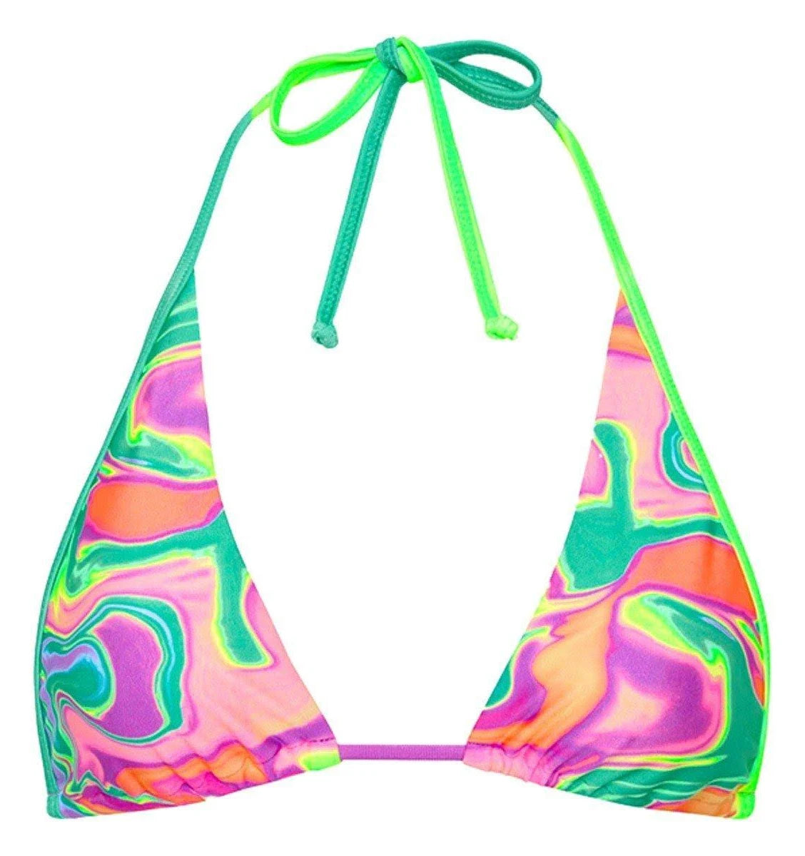 Kulani Kinis Bind Tie Halter Bikini Top- Calypso Castaway