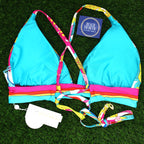 Trina Turk Banded Halter Swim Top- Multicolor 3783135