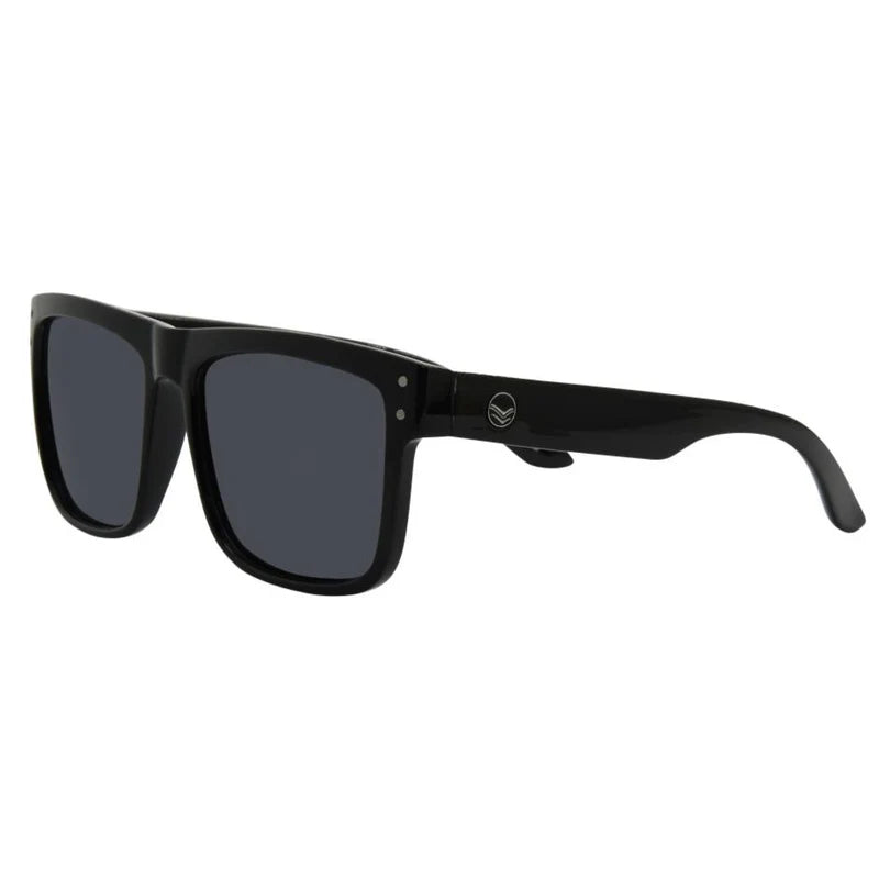 I-SEA V-Lander Men's Polarized Sunglasses - Black Rubber Frame/Smoke Lens