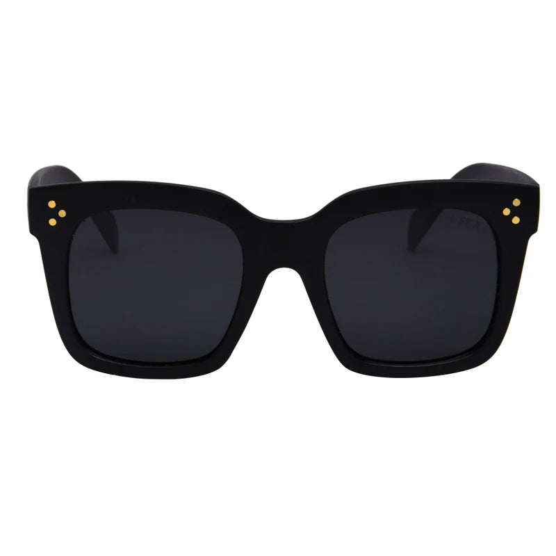 I-SEA Waverly Women's Polarized Sunglasses -  Matte Black Frame/ Smoke Lens