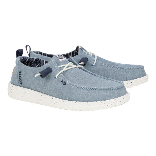 Heydude Wendy Chambray Women's Shoes - Light Blue - BeachToBlvd