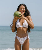 PQ Water Lily Lace Tie Bottoms - BeachToBlvd
