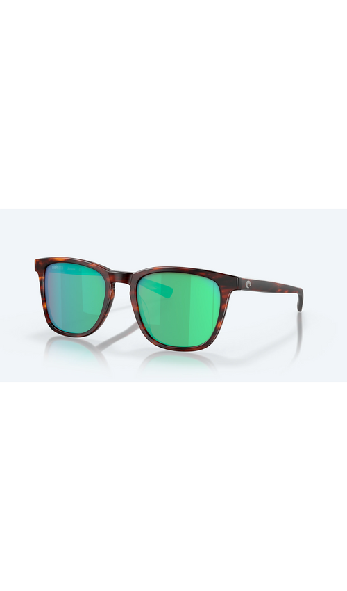 Costa Sunglasses 06S2002 Sullivan - Matte Tortoise Frame w/ Green Mirror Lens - BeachToBlvd