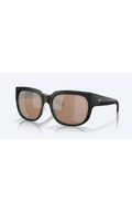 Costa Sunglasses Waterwoman 2 - Matte Black Frame w\ Copper Silver Mirror Lens - BeachToBlvd