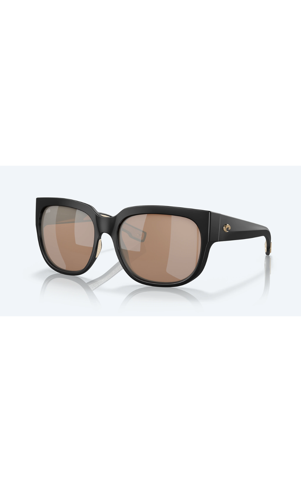 Costa Sunglasses Waterwoman 2 - Matte Black Frame w\ Copper Silver Mirror Lens - BeachToBlvd