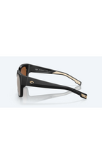 Costa Sunglasses Waterwoman 2 - Matte Black Frame w\ Copper Silver Mirror Lens - BeachToBlvd