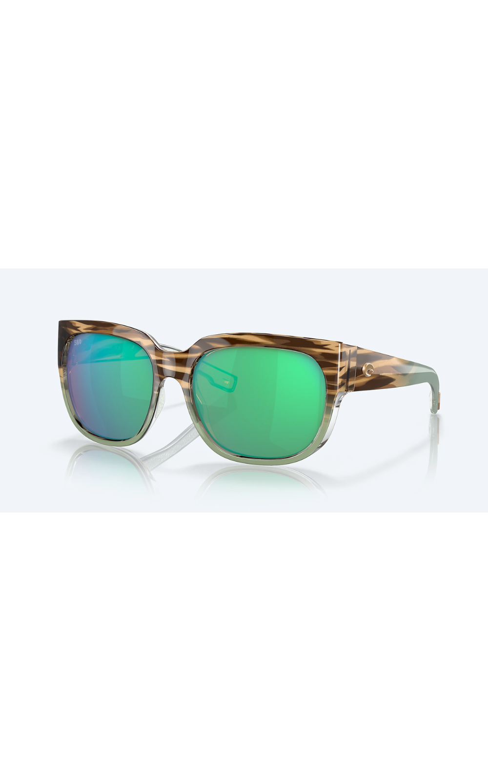 Costa Sunglasses Waterwoman - Shiny Ocean Jade Frame W/ Green Mirror Lens - BeachToBlvd