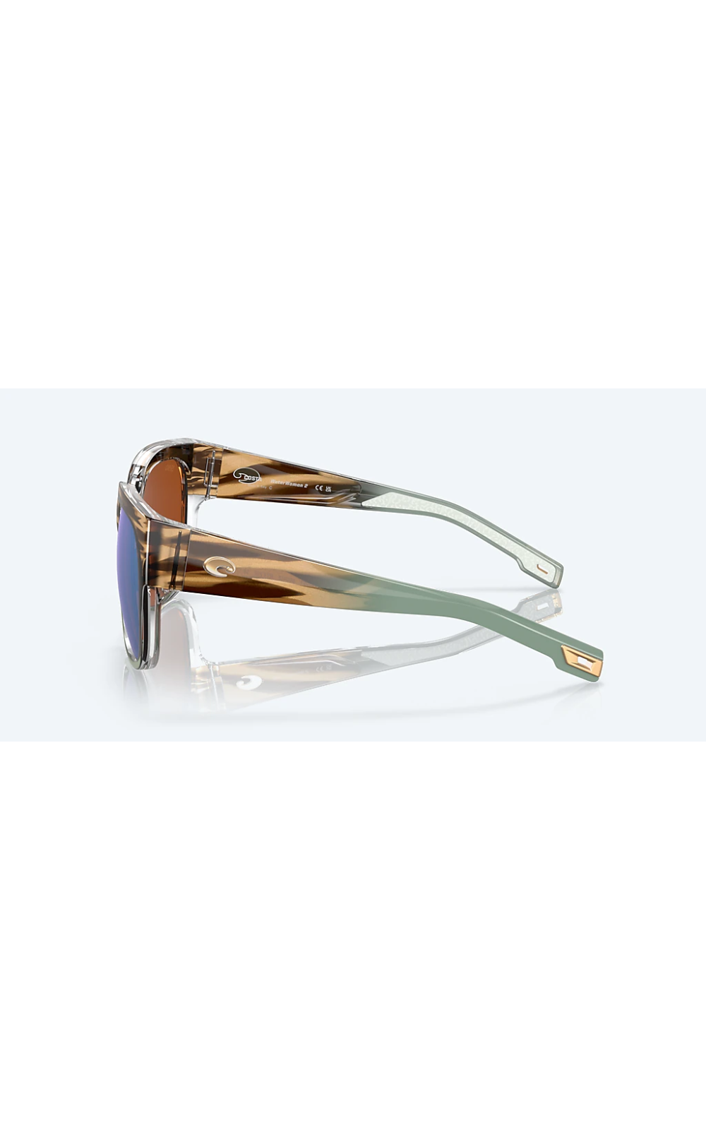 Costa Sunglasses Waterwoman - Shiny Ocean Jade Frame W/ Green Mirror Lens - BeachToBlvd