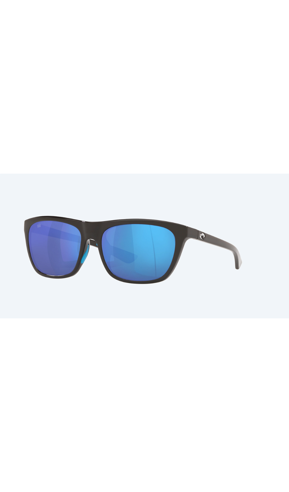 Costa Sunglasses Cheeca - Shiny Black Frame W/ Blue Mirror Lens