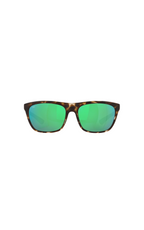 Costa Sunglasses Cheeca - Matte Shadow Tortoise Frame W/ Green Mirror Lens - BeachToBlvd