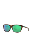 Costa Sunglasses Cheeca - Matte Shadow Tortoise Frame W/ Green Mirror Lens - BeachToBlvd