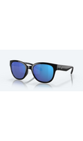Costa Sunglasses Salina - Black Frame W/ Blue Mirror Lens - BeachToBlvd